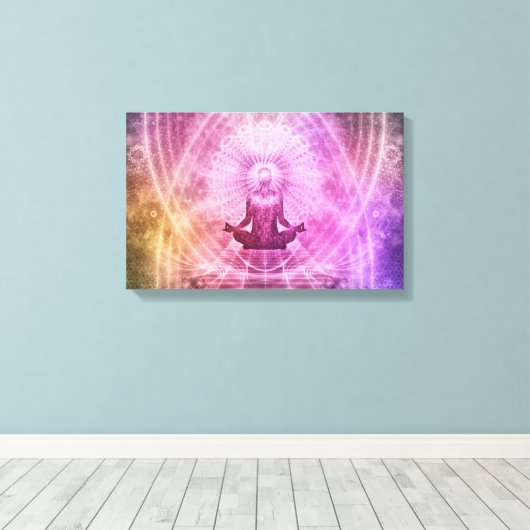 Achtsamkeitsmeditation gewickelt Leinwand (Insitu (Holzboden))