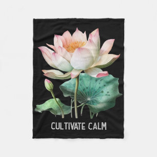 Achtsamkeitsspruch Minimal Yoga-Shirt Kultivieren  Fleecedecke