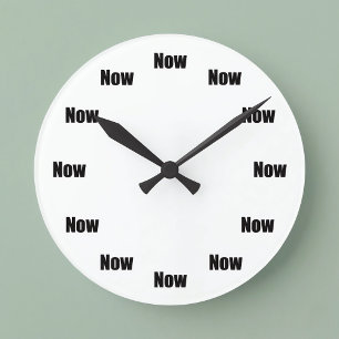 Achtsamkeitszeit ist Jetzt Runde Wanduhr