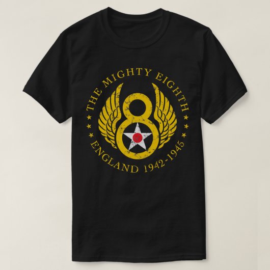Achtundachtzigste - 8. Luftwaffe USAAF B-17 & B-24 T-Shirt (Design vorne)