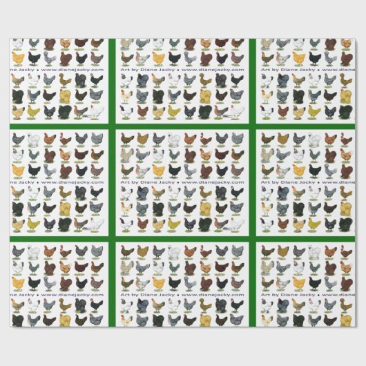 Achtundvierzig Hen Promo Geschenkpapier (Flach)