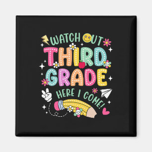 Achtung 3. dritte Klasse hier kommt das Kind zurüc Magnet