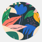 Achtung: abstraktes Muster Runder Aufkleber (Vorderseite)