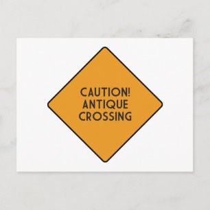 Achtung! Antik-Kreuzung Postkarte