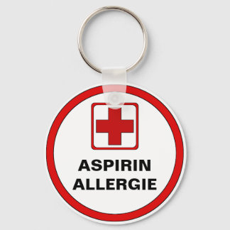 Achtung - Aspirin Allergie Schlüsselanhänger