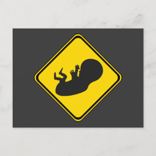 Achtung: Baby vorbei! Postkarte