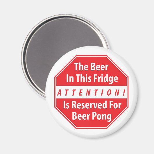 Achtung! Beer Pong Magnet (Vorderseite/Rückseite)