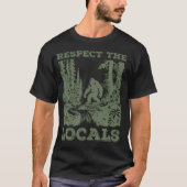 Achtung: Bigfoot Sasquatch Yeti Wandern T-Shirt (Vorderseite)