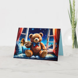 Achtung, bitte, für den World Teddy Bear Day! Karte