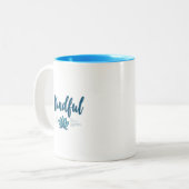 Achtung: Blume Tasse - Blau Räume (Vorderseite Links)