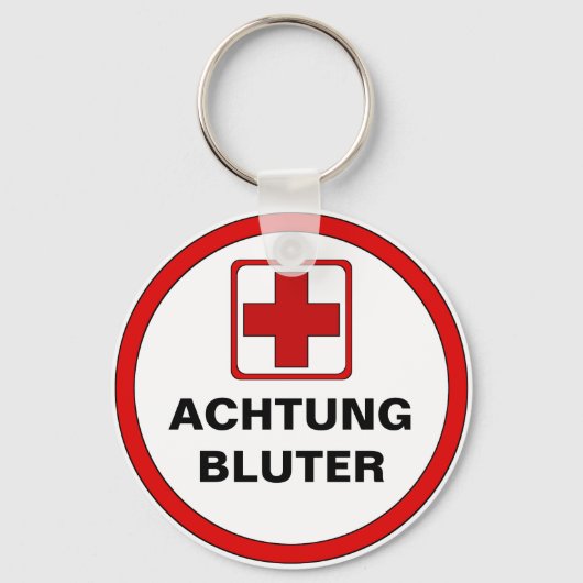 Achtung – BLUTER Schlüsselanhänger (Vorderseite)