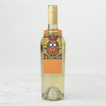 Achtung! Cartoon Ananas-Button