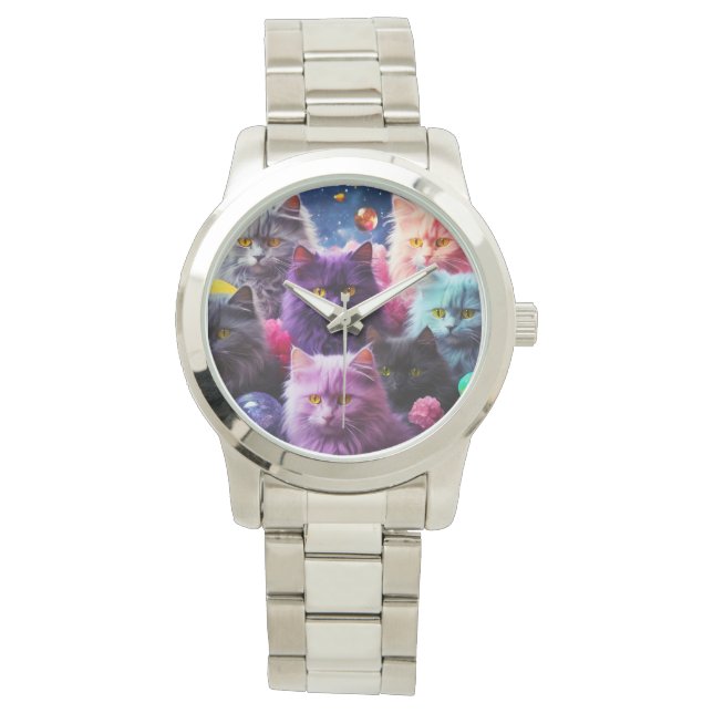 Achtung: Cat Lover Armbanduhr (Vorderseite)