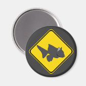 Achtung: Catfish Crossing! Magnet (Vorderseite/Rückseite)
