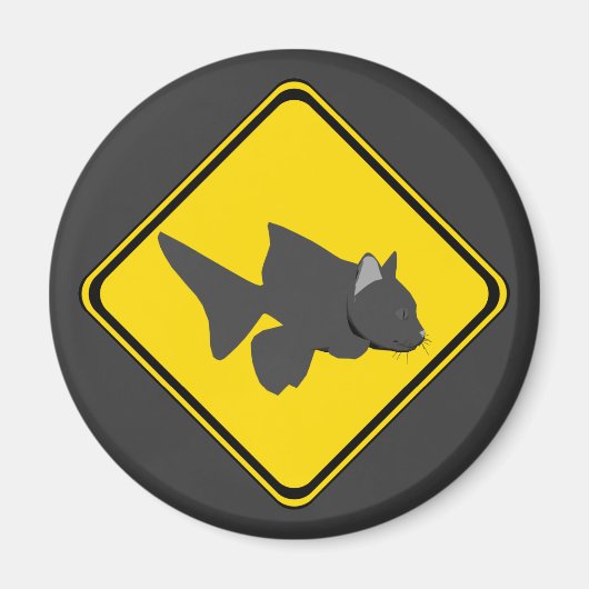Achtung: Catfish Crossing! Magnet (Vorne)