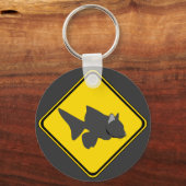 Achtung: Catfish Crossing! Schlüsselanhänger (Vorderseite)