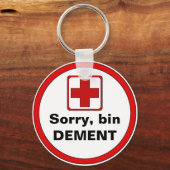 Achtung – Demenz Schlüsselanhänger (Vorderseite)