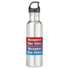 Achtung der Abstimmung und der Stimme Edelstahlflasche