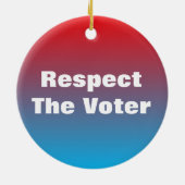 Achtung der Abstimmung und der Stimme Keramik Ornament (Hinten)