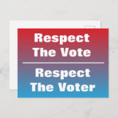 Achtung der Abstimmung und der Stimme Postkarte (Vorne/Hinten)
