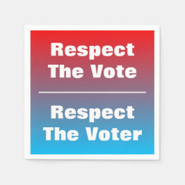 Achtung der Abstimmung und der Stimme Serviette