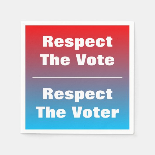 Achtung der Abstimmung und der Stimme Serviette (Vorderseite)