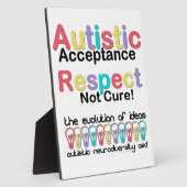 Achtung der Autistik nicht heilen Fotoplatte (Seite)