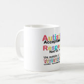 Achtung der Autistik nicht heilen Kaffeetasse (Vorderseite Links)