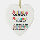 Achtung der Autistik nicht heilen Keramik Ornament (Rechts)