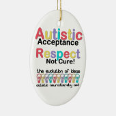 Achtung der Autistik nicht heilen Keramikornament (Rechts)