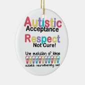 Achtung der Autistik nicht heilen Keramikornament (Rechts)