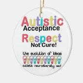 Achtung der Autistik nicht heilen Keramikornament (Links)