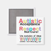 Achtung der Autistik nicht heilen Magnet (Vorderseite/Rückseite)