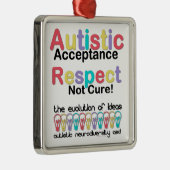 Achtung der Autistik nicht heilen Ornament Aus Metall (Rechts)
