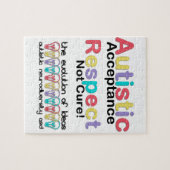 Achtung der Autistik nicht heilen Puzzle (Horizontal)