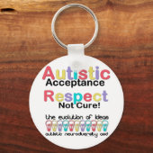 Achtung der Autistik nicht heilen Schlüsselanhänger (Vorderseite)
