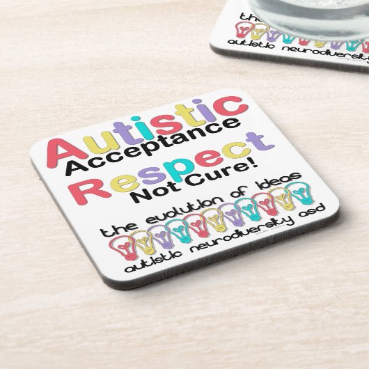 Achtung der Autistik nicht heilen Untersetzer (Linke Seite)