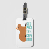 Achtung der Capybara Gepäckanhänger (Vorderseite Vertikal)