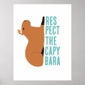 Achtung der Capybara Poster (Vorne)