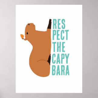 Achtung der Capybara Poster