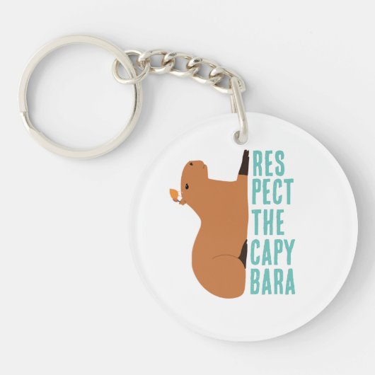 Achtung der Capybara Schlüsselanhänger (Vorderseite)