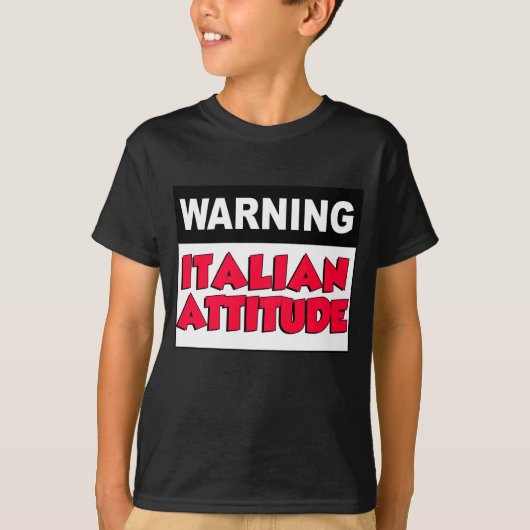 Achtung der italienischen Einstellung T-Shirt (Vorderseite)