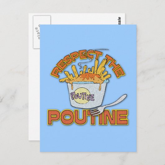 Achtung der Poutine Postkarte (Vorne/Hinten)