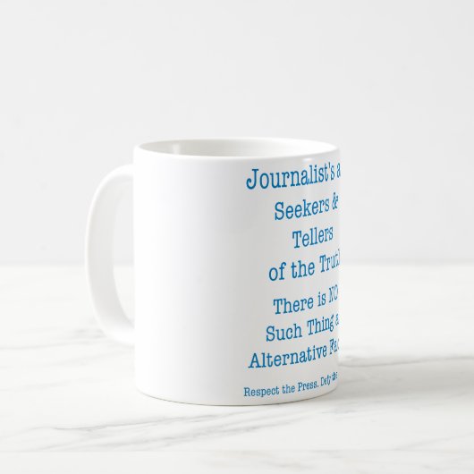 Achtung der Presse Kaffeetasse (Vorderseite Links)