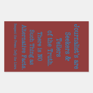 Achtung der Presse Rechteckiger Aufkleber