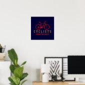 Achtung der Radfahrer, Treten Poster (Heimbüro)