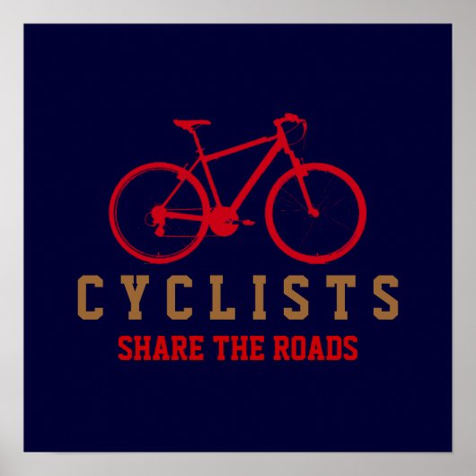 Achtung der Radfahrer, Treten Poster (Vorne)