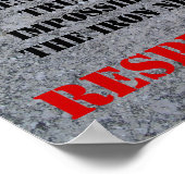 Achtung des Eisens Poster (Ecke)