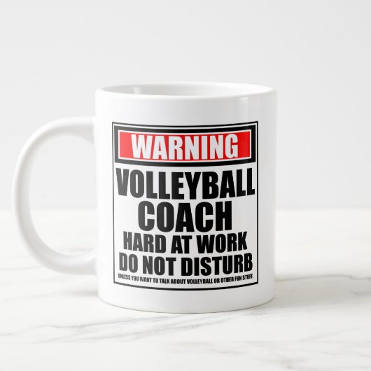 Achtung des Volleyballtrainers bei der Arbeit Jumbo-Tasse (Links)
