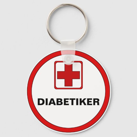 Achtung – DIABETIKER Schlüsselanhänger (Vorderseite)